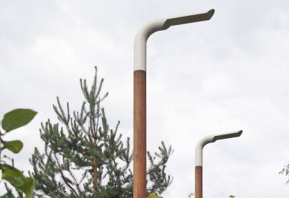 Садово-парковый осветительный комплекс Tube wood для благоустройства частной территории