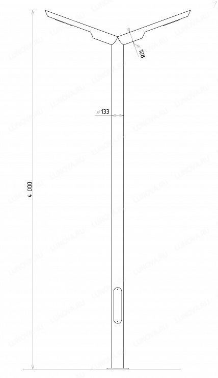 Декоративный парковый фонарь Tube-2a slent
